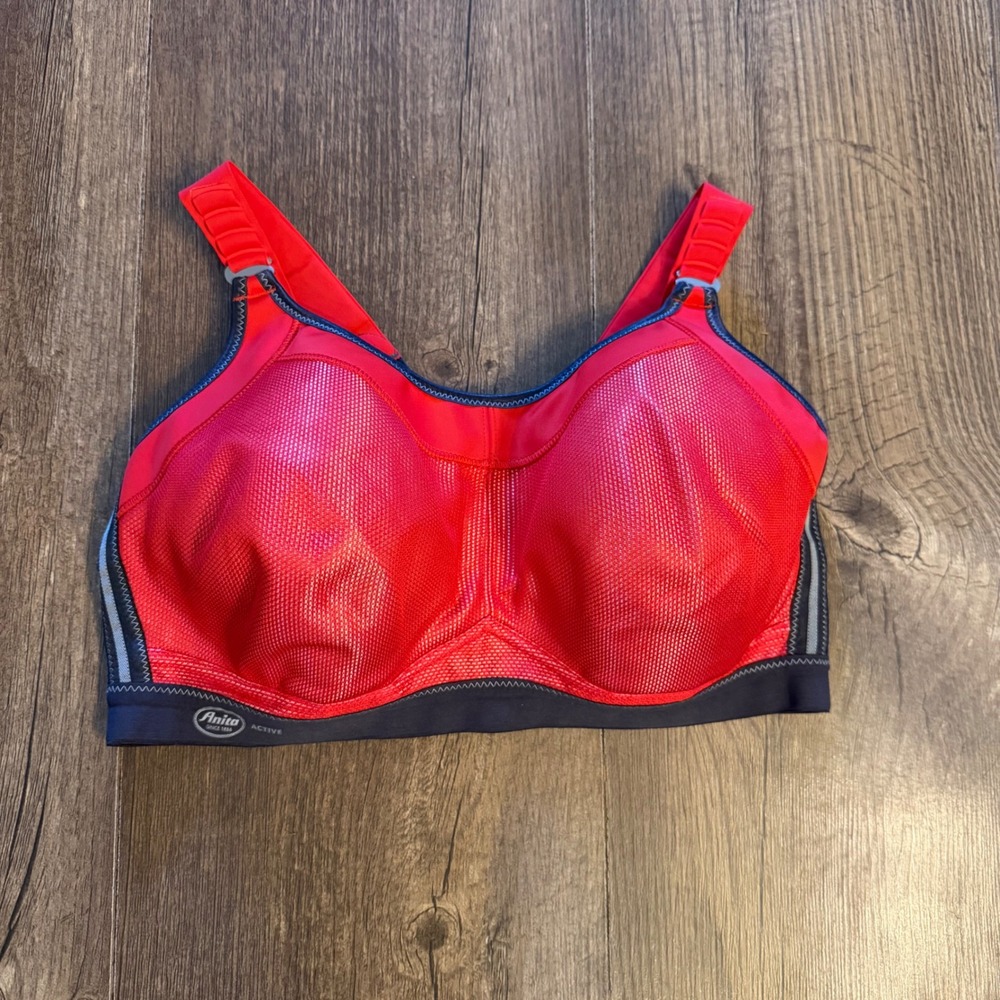 Anita Active C Hammer Momentum Pro Sports Bra Red Mesh Boxing Wireless Gym